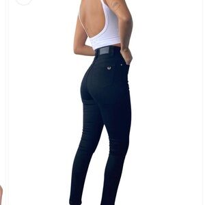 Chipre Kayros Super High Rise Black Skinny Jeans black size 24